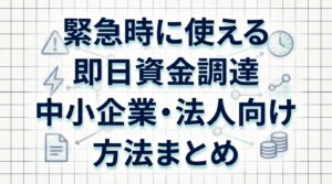 緊急時に中小企業や法人が利用できる即日資金調達の方法